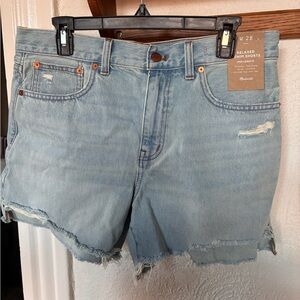 NWT Madewell Relaxed Denim Mid-Length Shorts